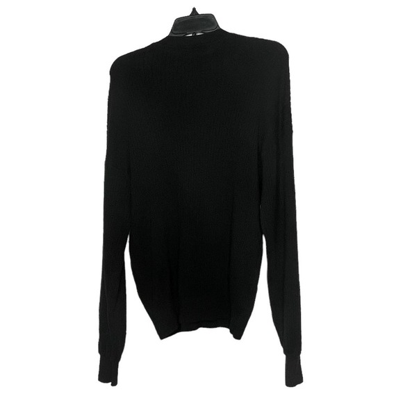 See by Chloe Black Lace Wool Blend Long Sleeve Oversized Sweater Small - Picture 4 of 8